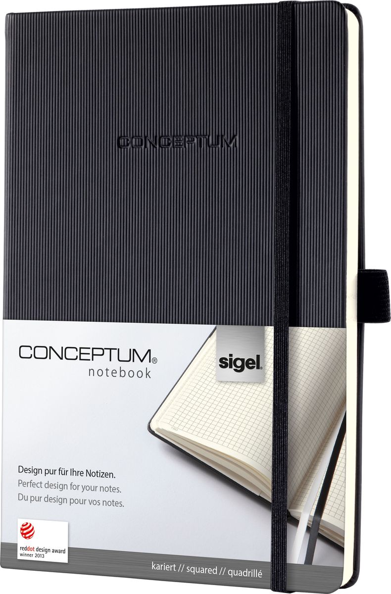Sigel Блокнот Conceptum Hardcover 97 листов в клетку формат A5 цвет черный Sigel Блокнот Conceptum Hardcover 97 листов в клетку формат A5 цвет черный
