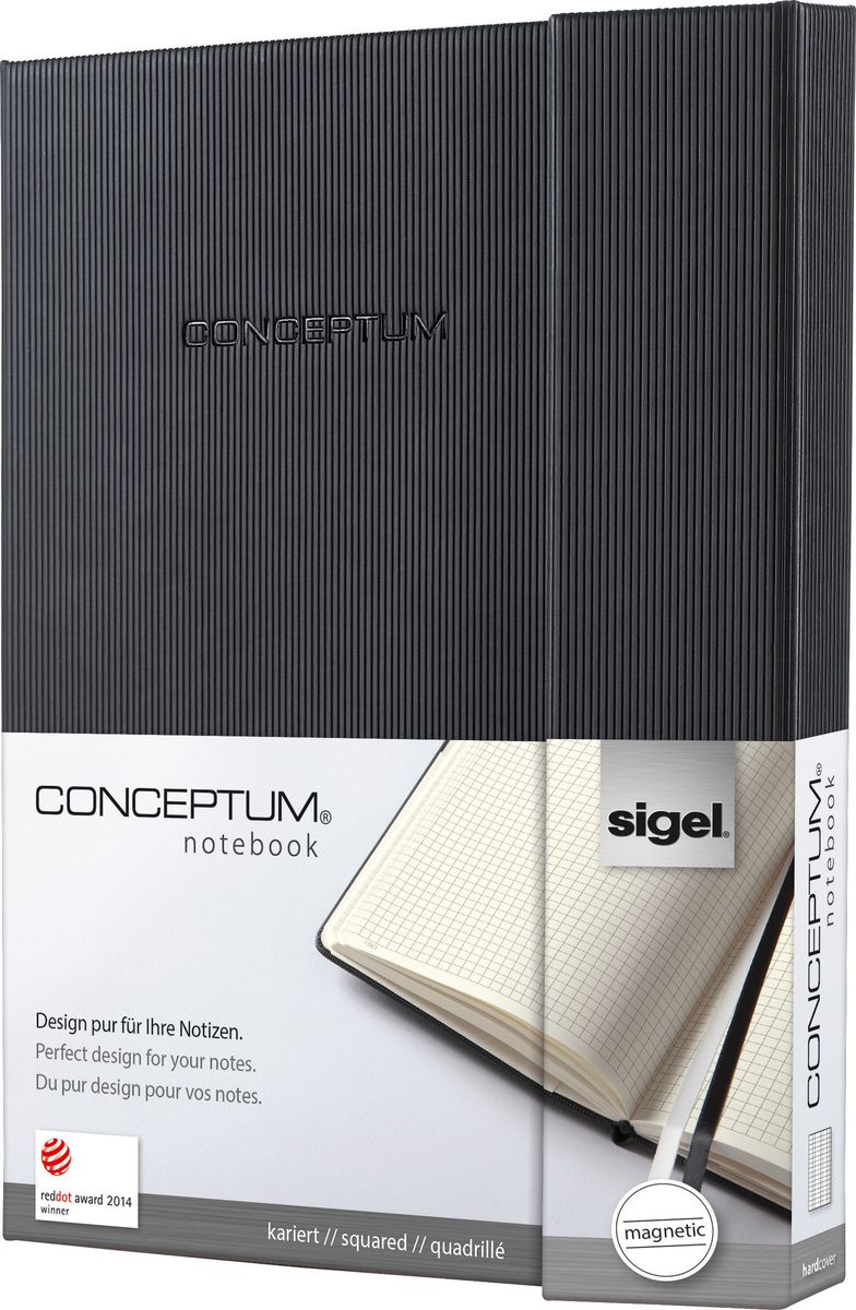 Sigel Блокнот Conceptum Hardcover 97 листов в клетку формат A5 цвет черный Sigel Блокнот Conceptum Hardcover 97 листов в клетку формат A5 цвет черный