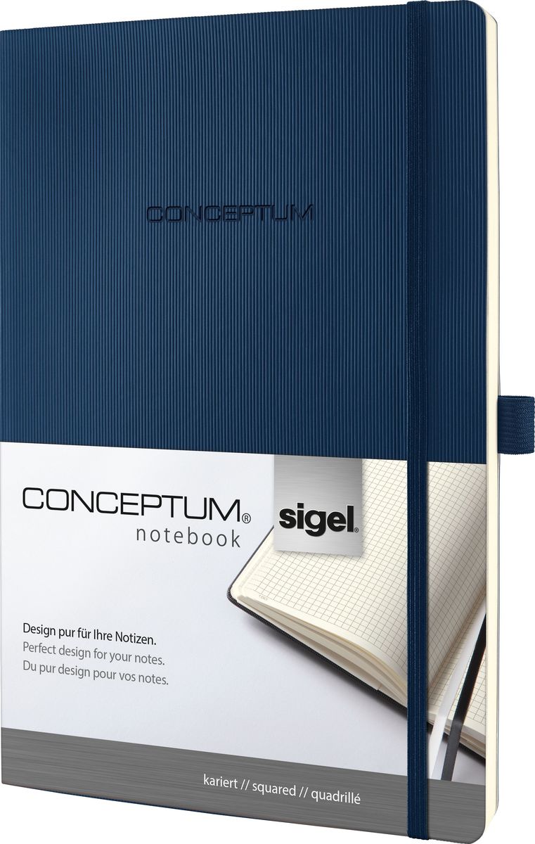Sigel Блокнот Conceptum Softcover 97 листов в клетку формат A4 цвет темно-синий Sigel Блокнот Conceptum Softcover 97 листов в клетку формат A4 цвет темно-синий