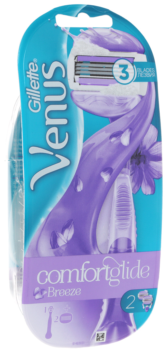 фото Бритвенный станок "Venus Breeze", 2 кассеты Gillette venus