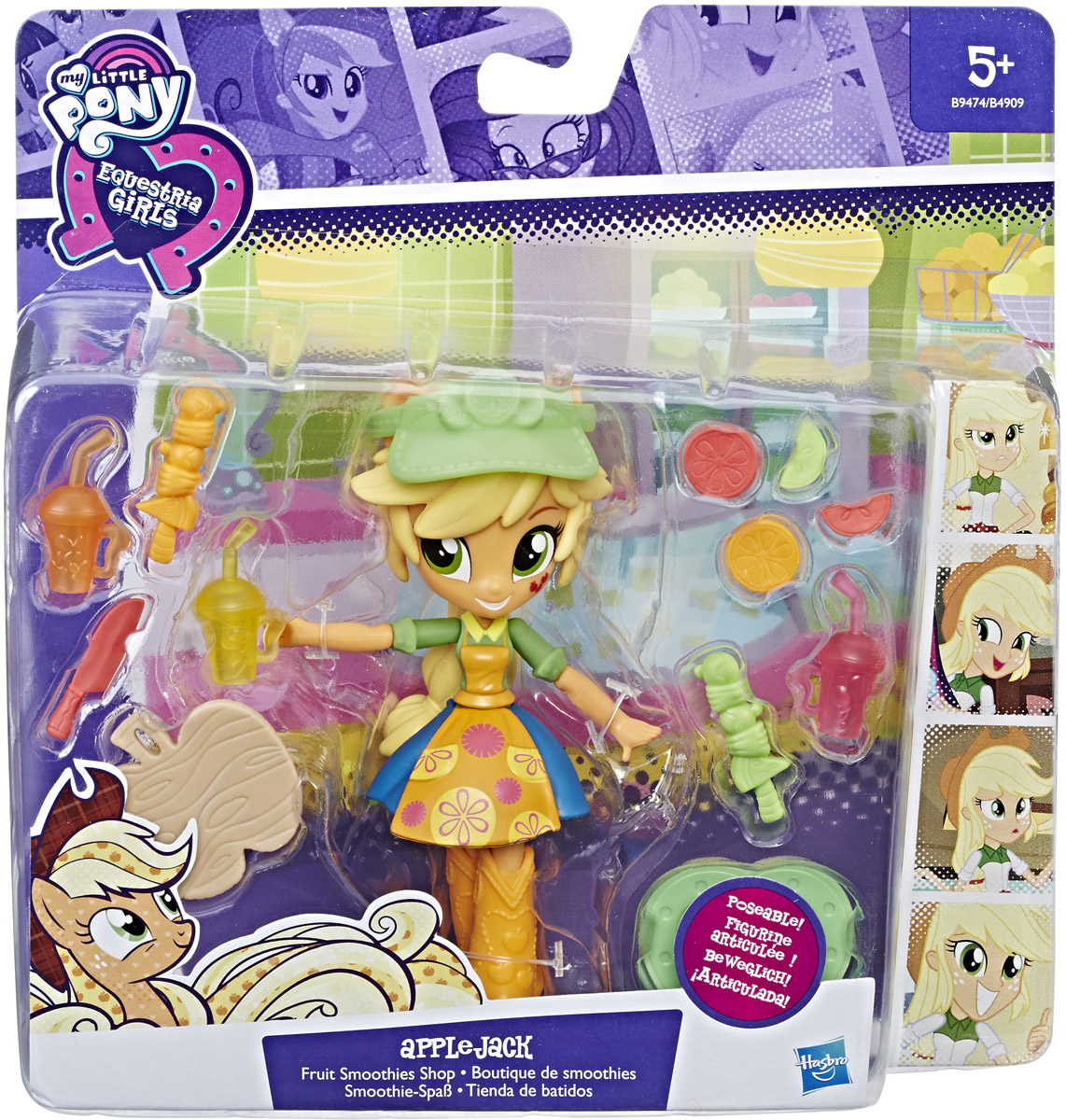 фото My Little Pony Equestria Girls Мини-кукла Applejack Fruit Smoothies Shop