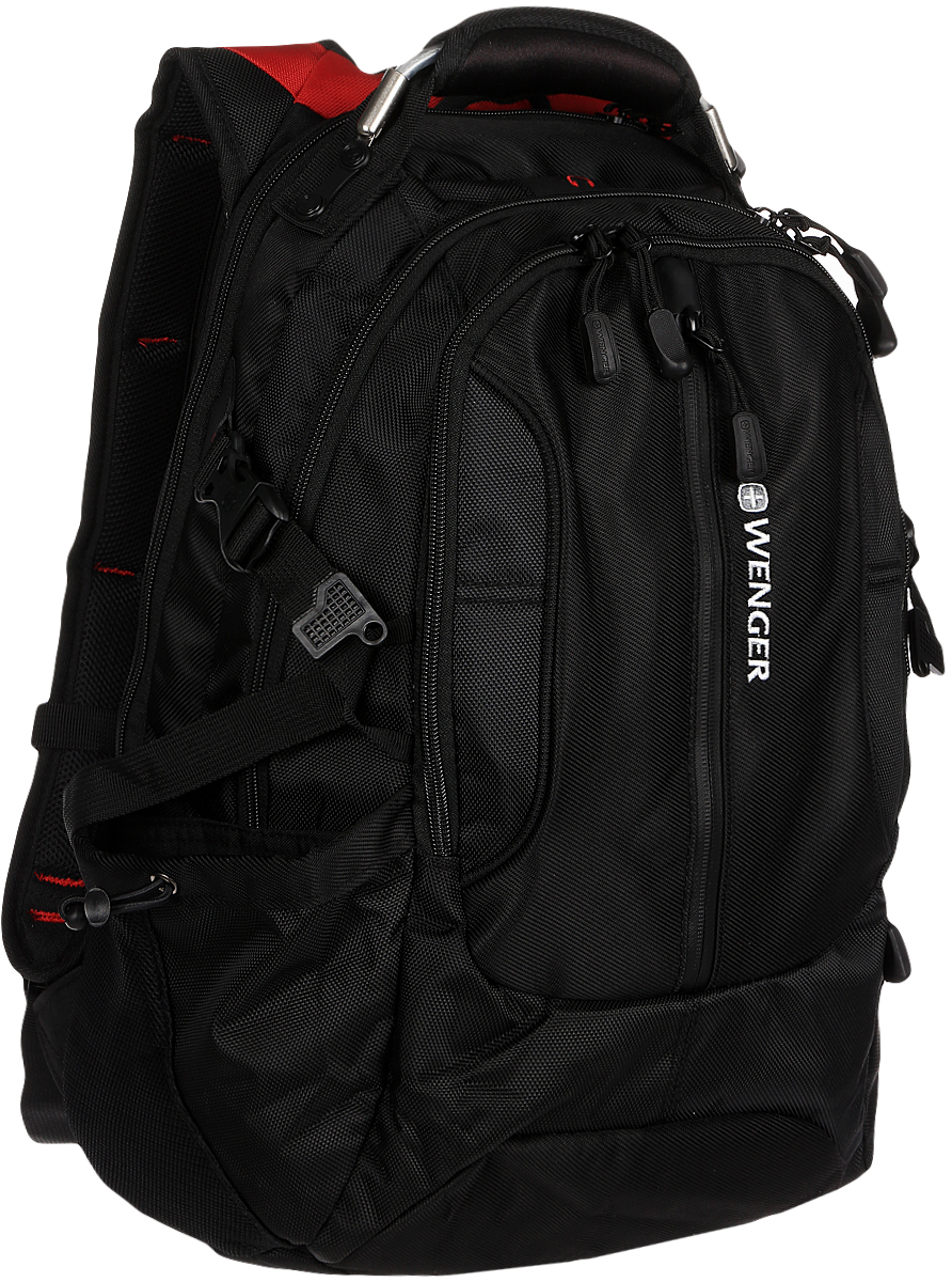фото Рюкзак Wenger "Large Volume Daypack", цвет: черный, красный, 50 х 36 х 17 см, 30 л