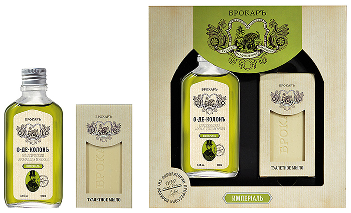 Brocard Подарочный набор для мужчин Империал: одеколон, 100 мл + мыло, 100 г