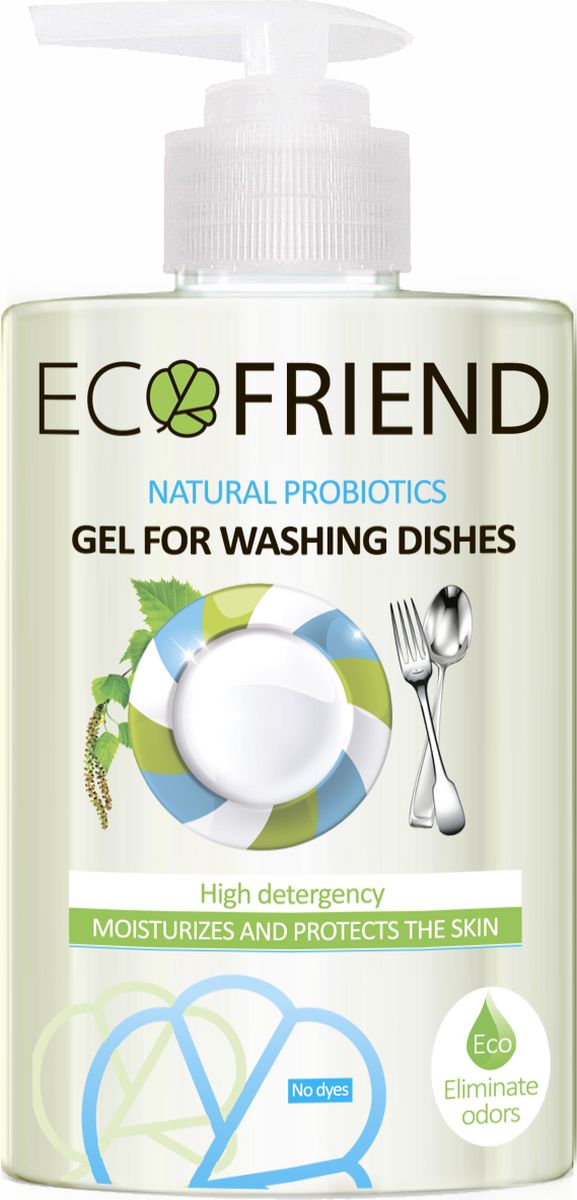 фото Гель для мытья посуды "Экофрэнд", пробиотический, с ароматом березы, 460 мл