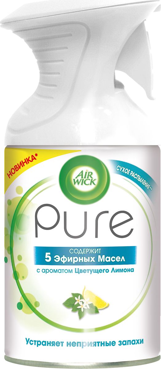 фото Освежитель воздуха AirWick Pure 5 эфирных масел, цветущий лимон, 250 мл