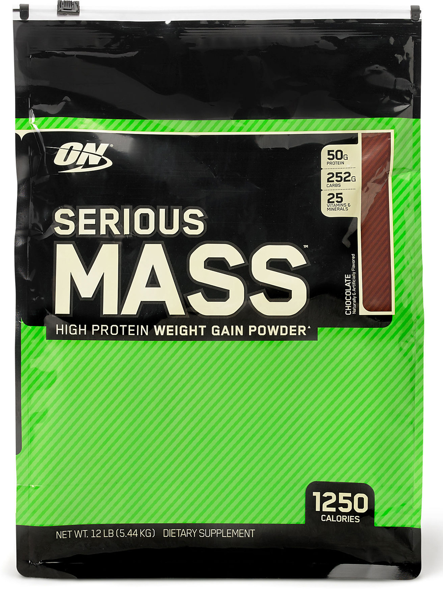 фото Гейнер Optimum Nutrition "Serious Mass", шоколад, 5,44 кг