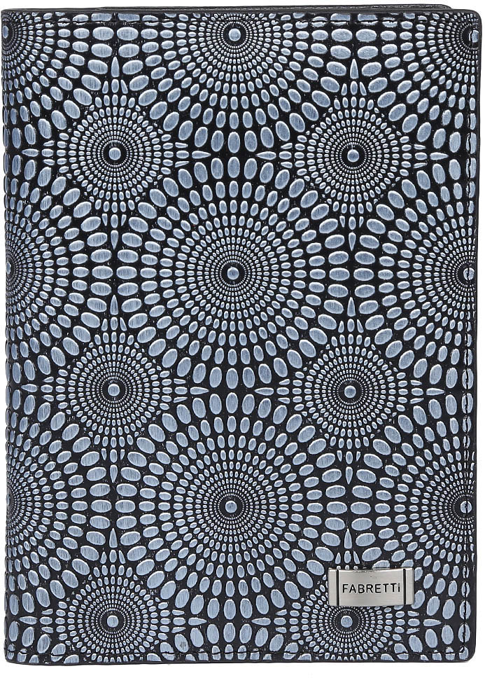 Обложка для документов женская Fabretti, цвет: серебристый. 54019-silver circles