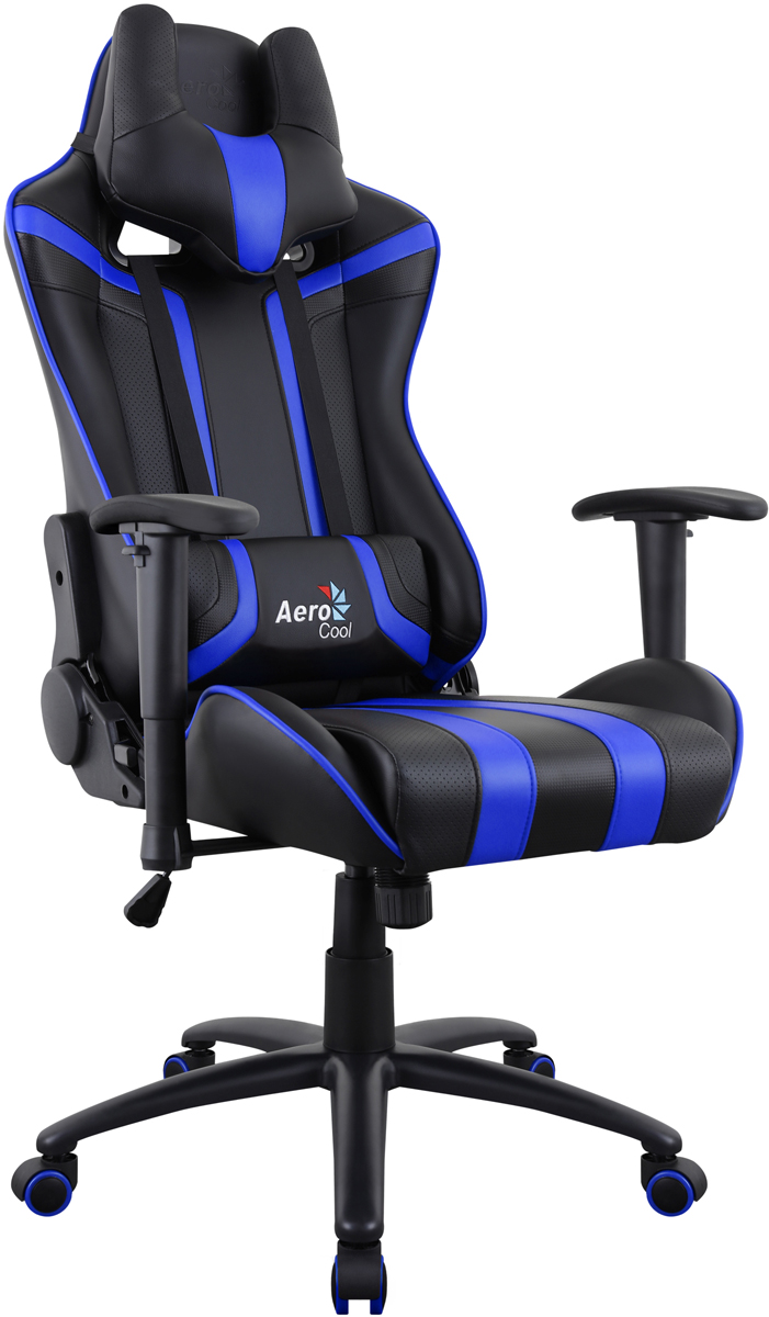 фото Aerocool AC120 AIR-BB, Black Blue игровое кресло