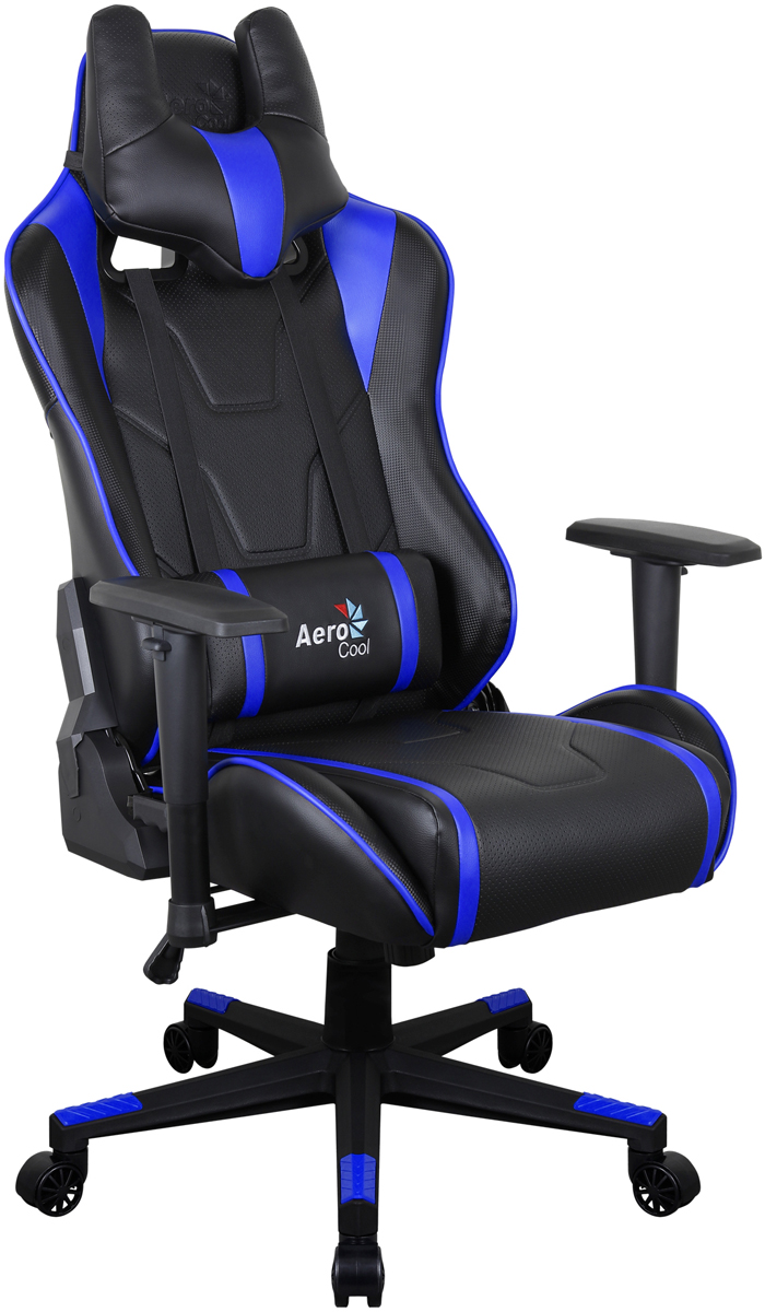 фото Aerocool AC220 AIR-BB, Black Blue игровое кресло