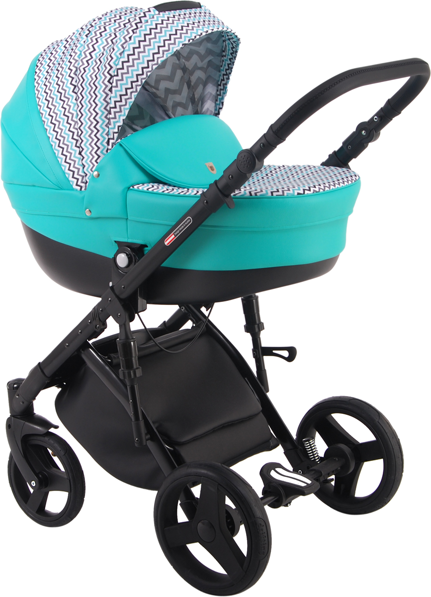Универсальная коляска Lonex Comfort Gallaxy 2в1, LX-CT-G-09, бирюзовый, зигзаг Универсальная коляска Lonex Comfort Gallaxy 2в1, LX-CT-G-09, бирюзовый, зигзаг