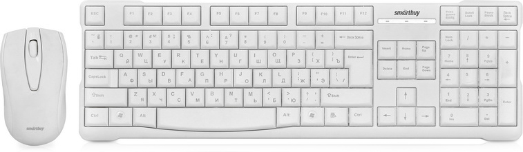 Комплект мышь + клавиатура SmartBuy ONE 114348AG, White