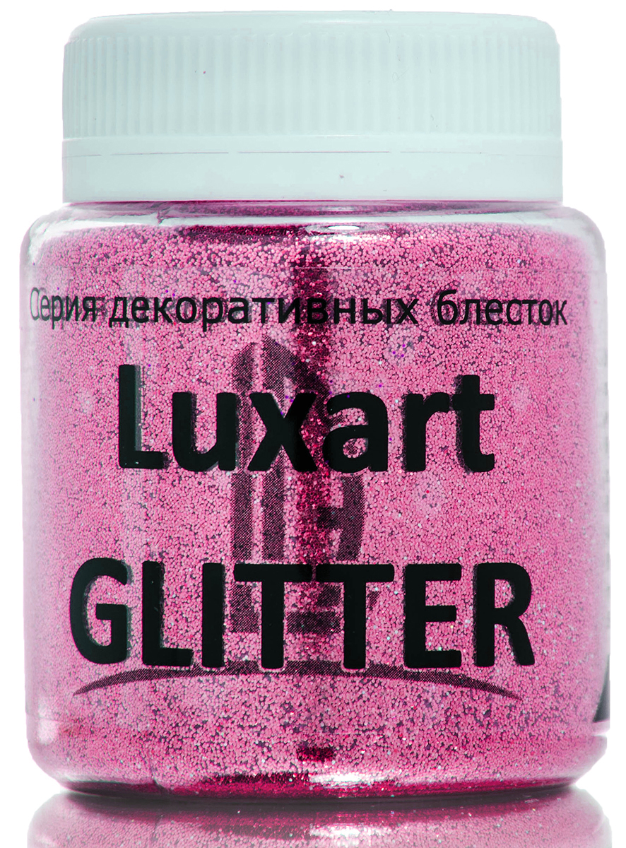 фото Luxart Блестки декоративные LuxGlitter цвет розовый 80 мл