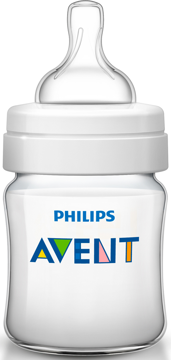 фото Philips Avent Бутылочка 125 мл, 1 шт. Соска с потоком для новорожденного SCF560/17