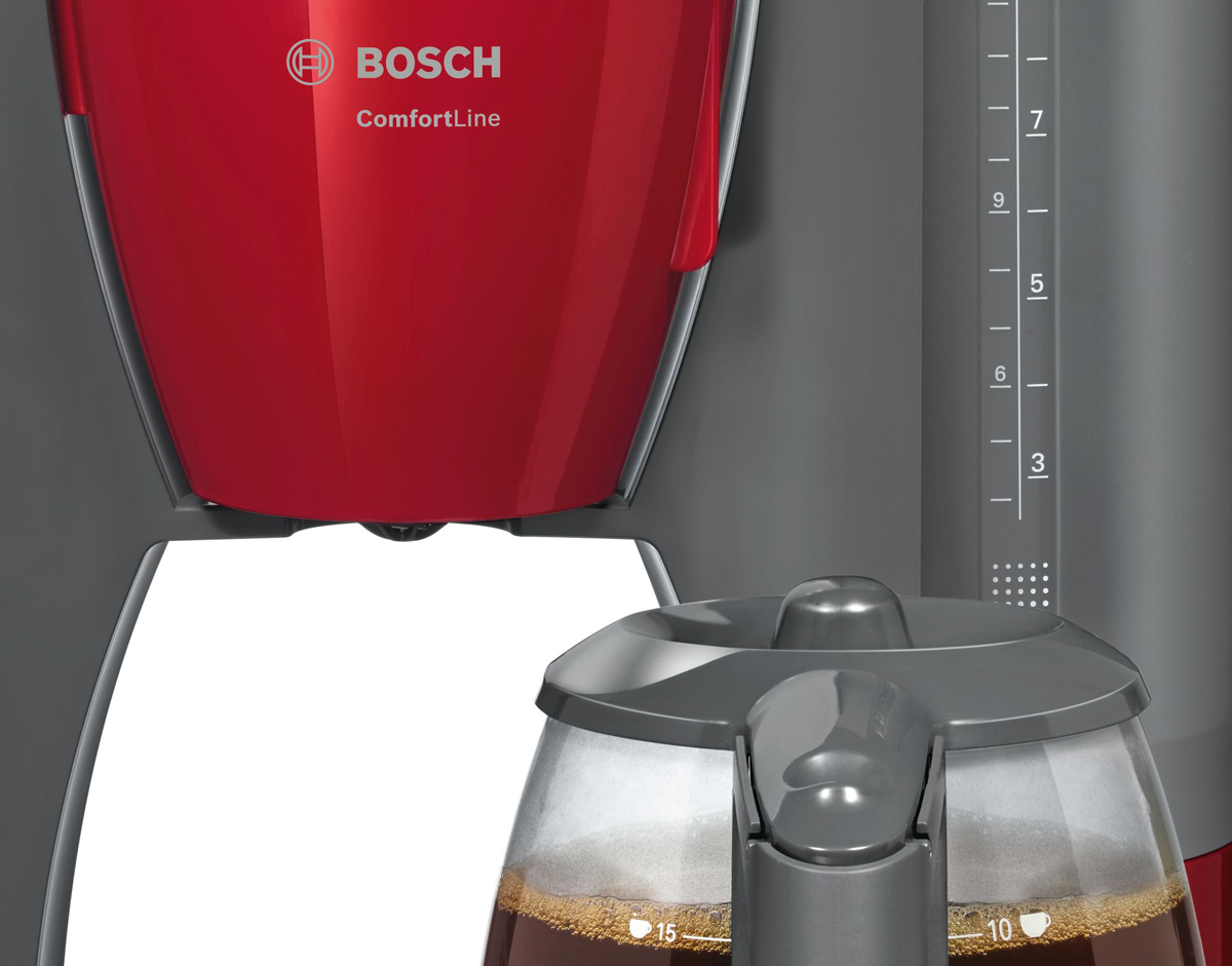 фото Кофеварка капельная Bosch ComfortLine TKA6A044, Red Gray Bosch gmbh