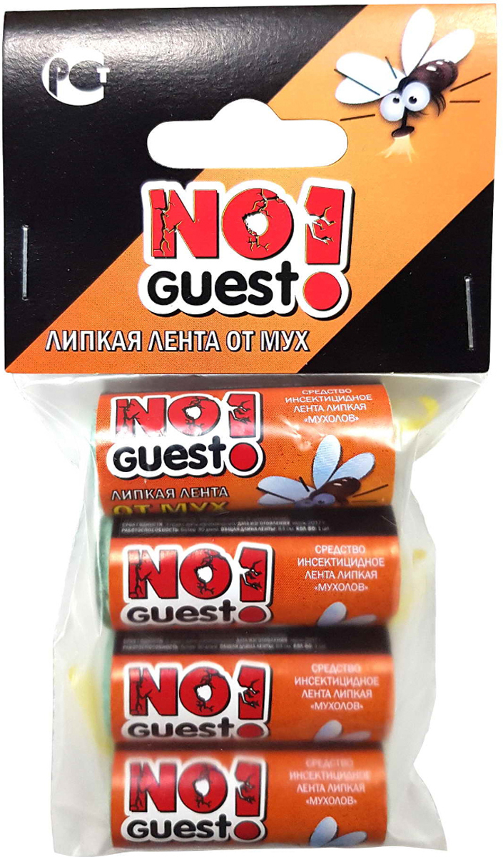 фото Лента липкая от мух "NoGuest!", 4 шт