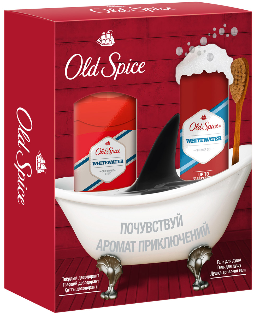 Наборы олд. Подарочный набор old Spice Whitewater. Гель Олд спайс для мужчин Whitewater. Old Spice набор твёрдый дезодорант + гель для душа 250 мл. Гель для душа old Spice Whitewater.