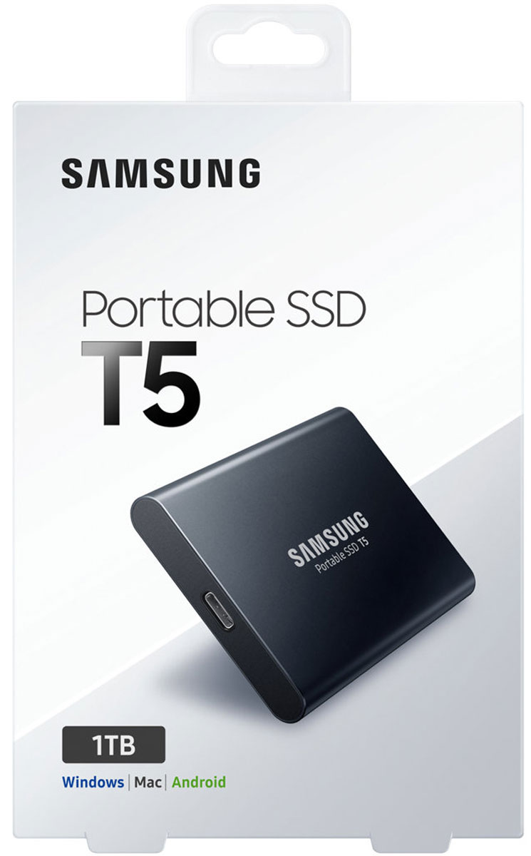 фото Samsung T5 1TB портативный SSD-накопитель (MU-PA1T0B/WW)