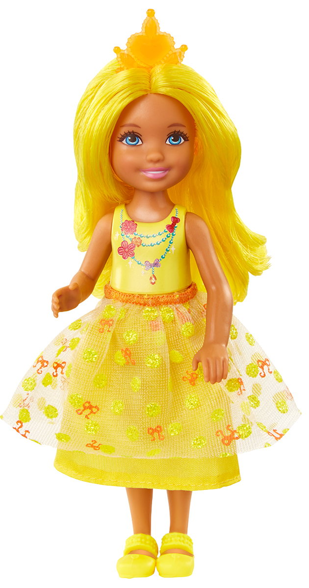 Barbie Кукла Челси Принцесса цвет желтый