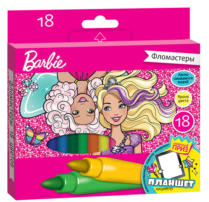 фото Mattel Набор фломастеров Barbie 18 шт