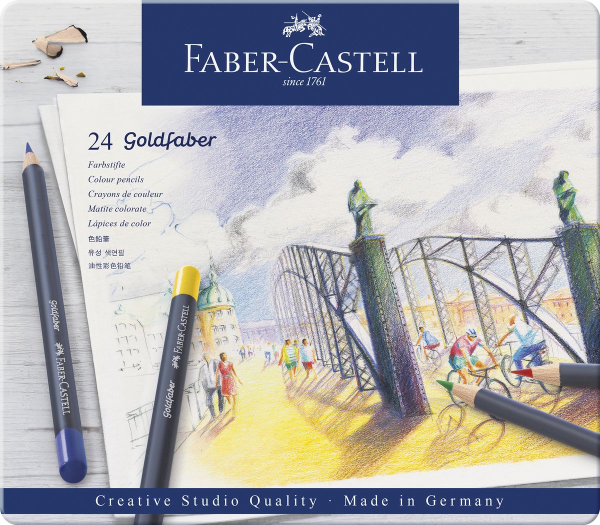 Faber-Castell Набор цветных карандашей Goldfaber 24 цветов Faber-Castell Набор цветных карандашей Goldfaber 24 цветов