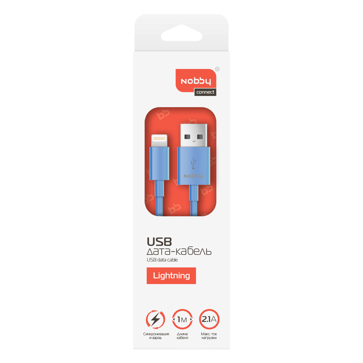 фото Nobby Connect DT-005, Blue кабель USB-Lightning (1 м)