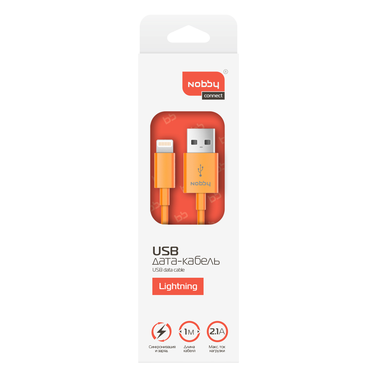 фото Nobby Connect DT-005, Orange кабель USB-Lightning (1 м)