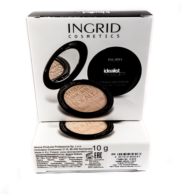 фото Verona Products Professional Ingrid Cosmetics Компактная пудра, цвет: белый, 9,8 г