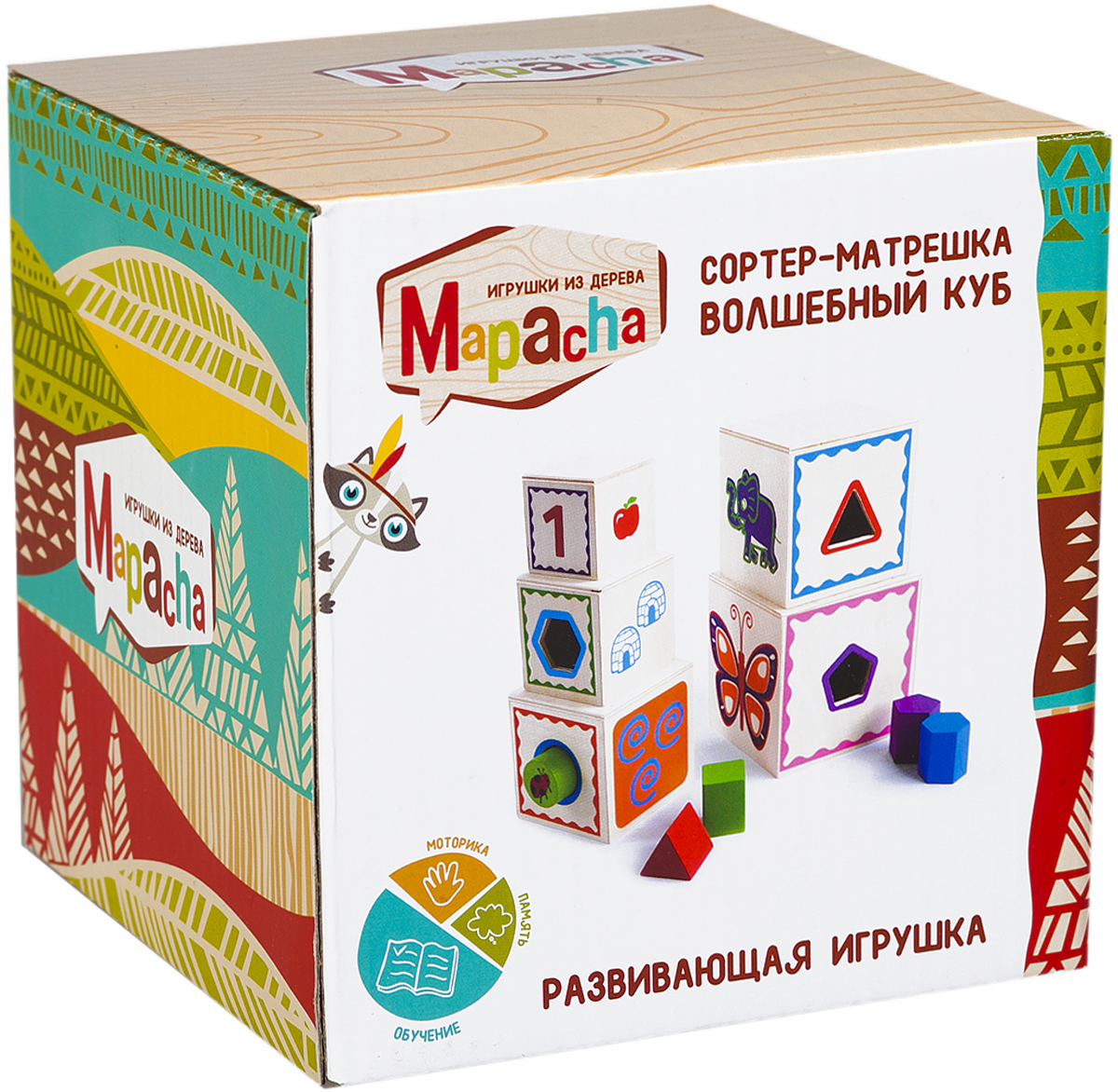 фото Mapacha Обучающая игра Сортер-матрешка Волшебный куб