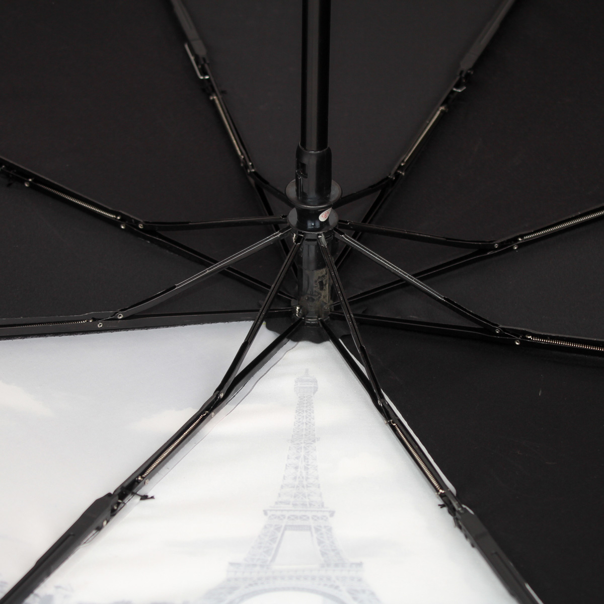 фото Зонт женский Flioraj "Монохром. Париж. Велосипед", автомат, 3 сложения, цвет: черный. 20101 FJ