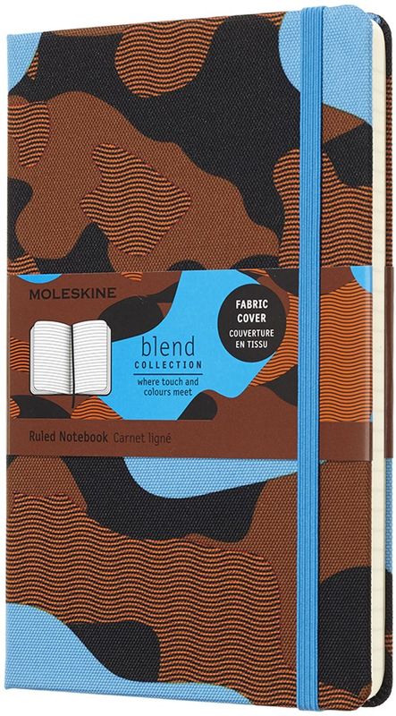 Moleskine Блокнот Blend 120 листов в линейку цвет голубой оранжевый черный Moleskine Блокнот Blend 120 листов в линейку цвет голубой оранжевый черный