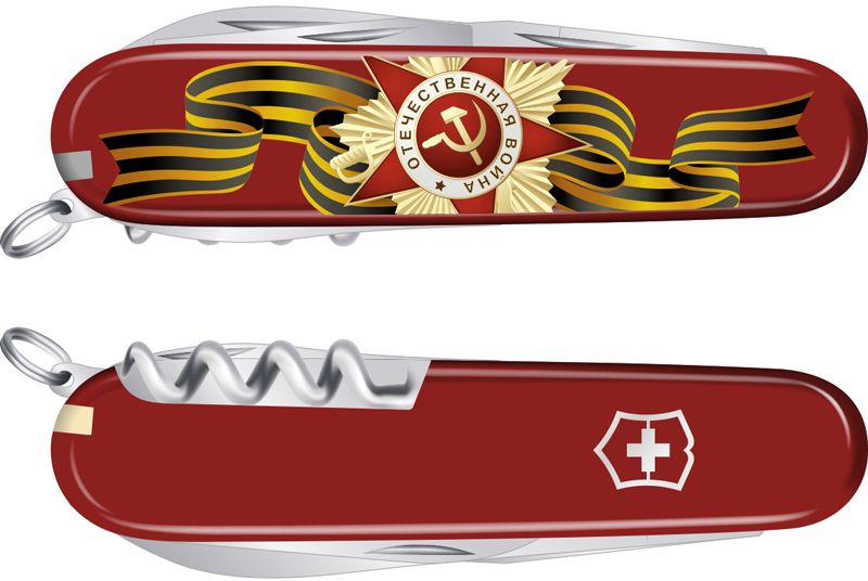 фото Нож перочинный Victorinox "Spartan. День Победы", 12 функций, 9,1 см