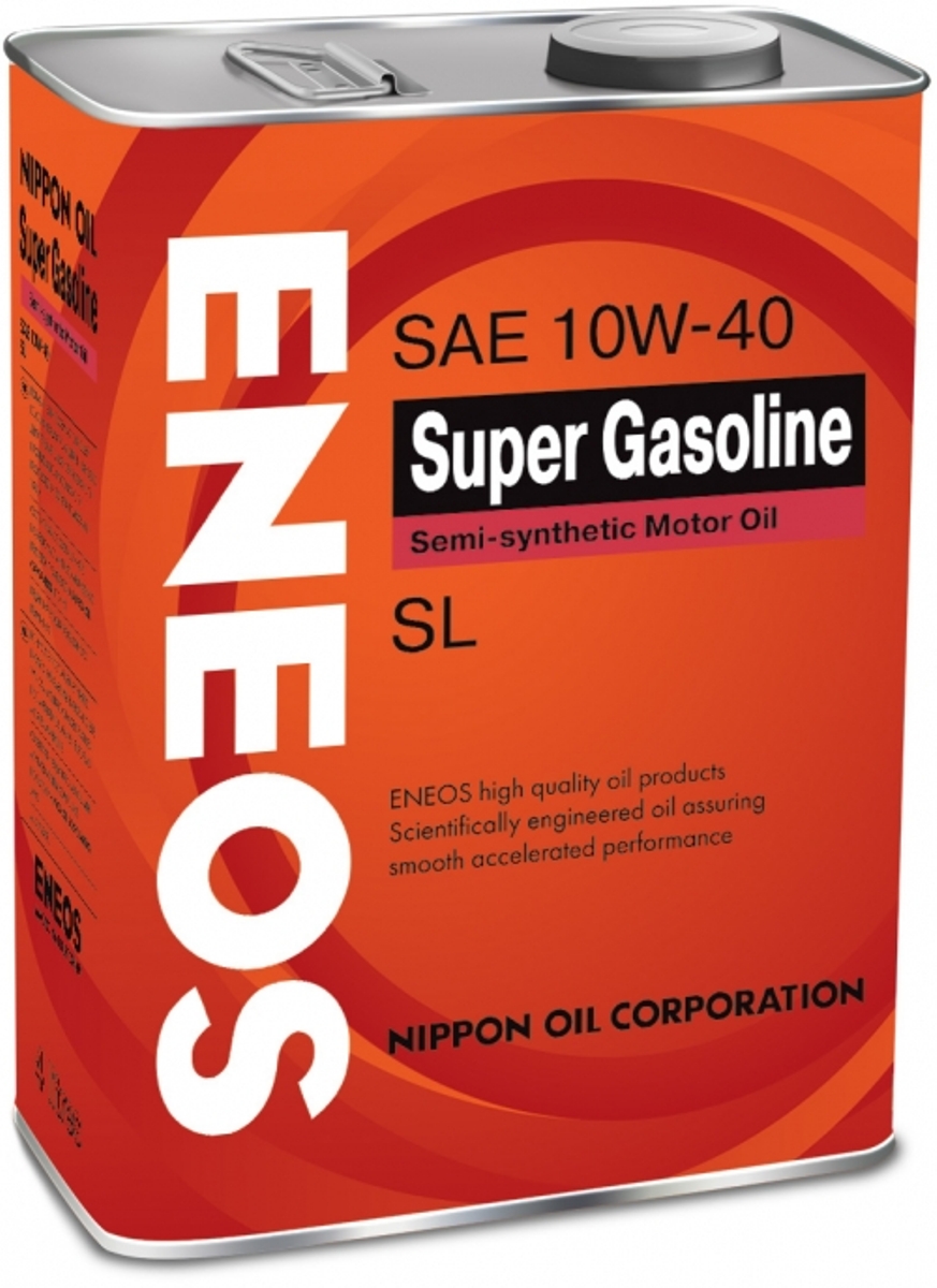 фото Масло моторное ENEOS "Super Gasoline", полусинтетическое, 10W-40, 4 л