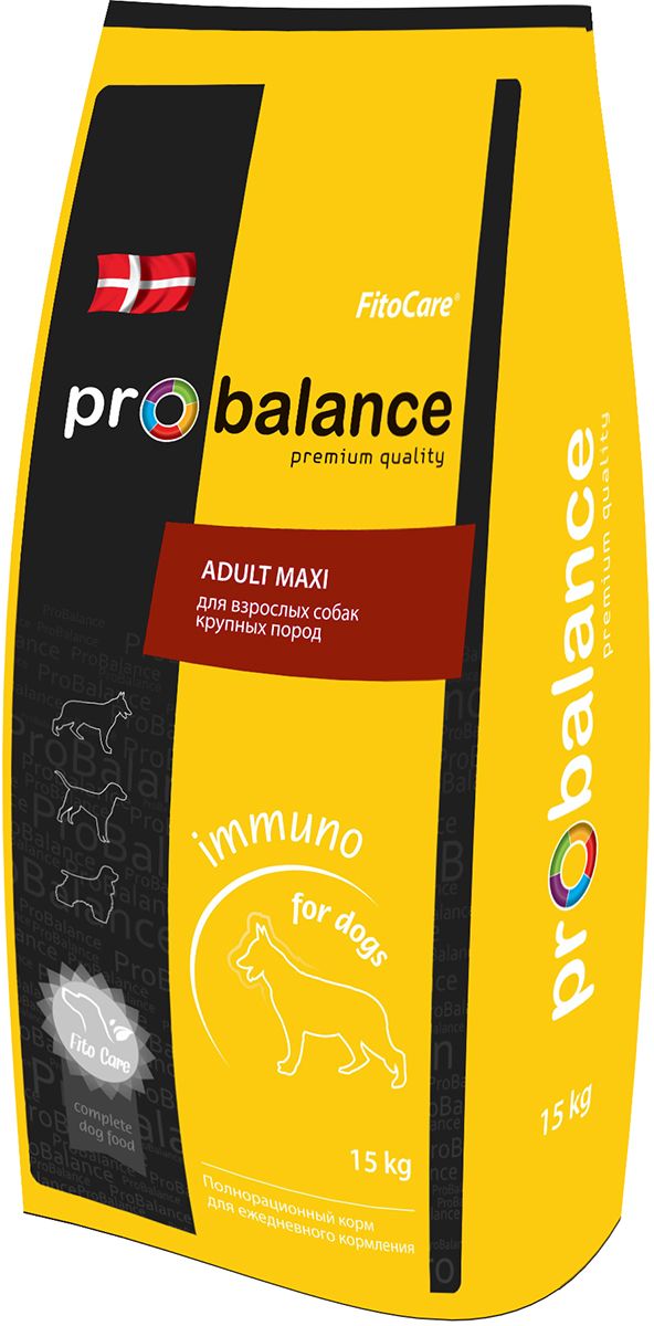 фото Корм сухой ProBalance "Immuno Adult Maxi" для взрослых собак крупных пород, 15 кг