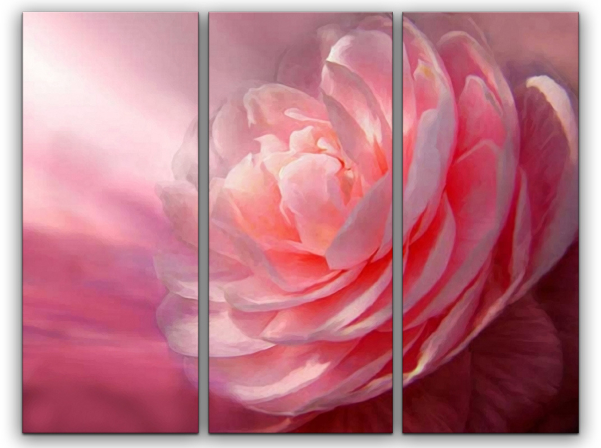 фото Картина модульная Картиномания "Красивый цветок", 90 х 57 см, Дерево, Холст
