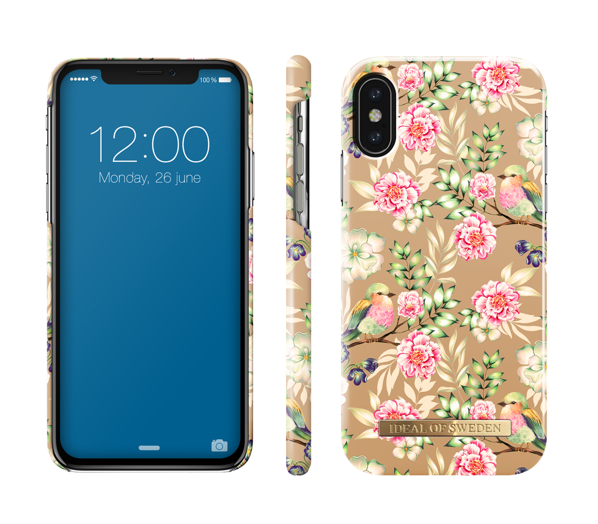 фото iDeal чехол для Apple iPhone X, Champagne Birds