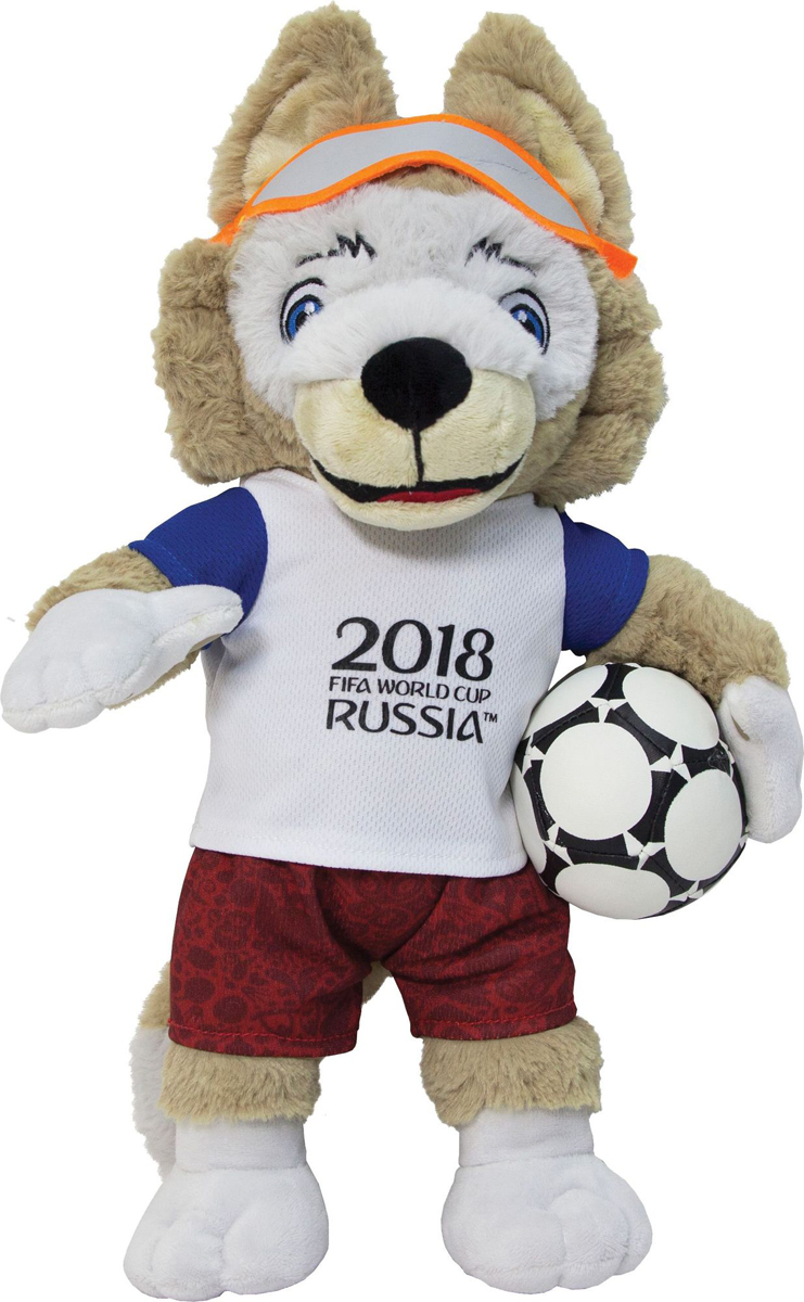 фото FIFA-2018 Мягкая игрушка Волк Забивака 40 см Fifa world cup russia