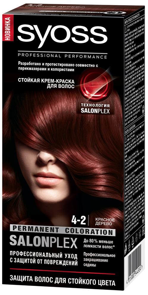 Syoss Color Краска для волос оттенок 4-2 Красное дерево, 115 мл