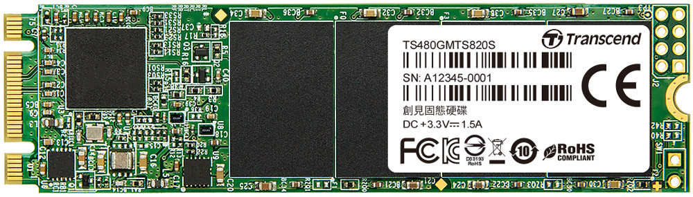 фото Transcend MTS820S 480GB SSD-накопитель (TS480GMTS820S)