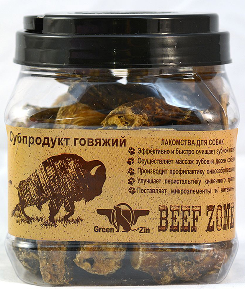 фото Лакомство для собак "GreenQZin", сушеный говяжий пенис, малый, 500 г