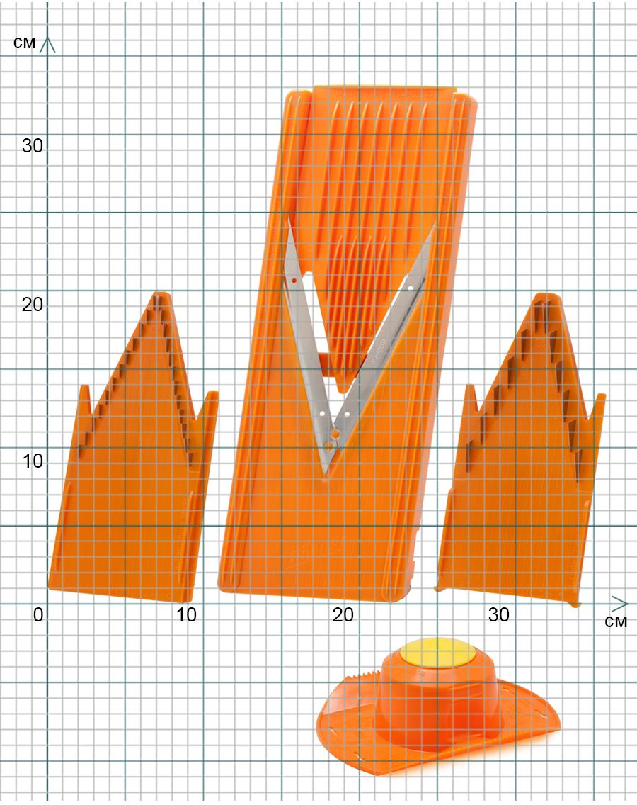 фото Овощерезка Borner "Классика", 12 видов нарезки, цвет: оранжевый