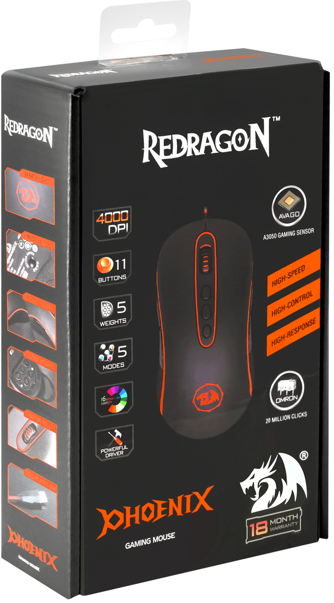 фото Игровая мышь Redragon Phoenix 2 RGB, 11 кнопок, 10000dpi