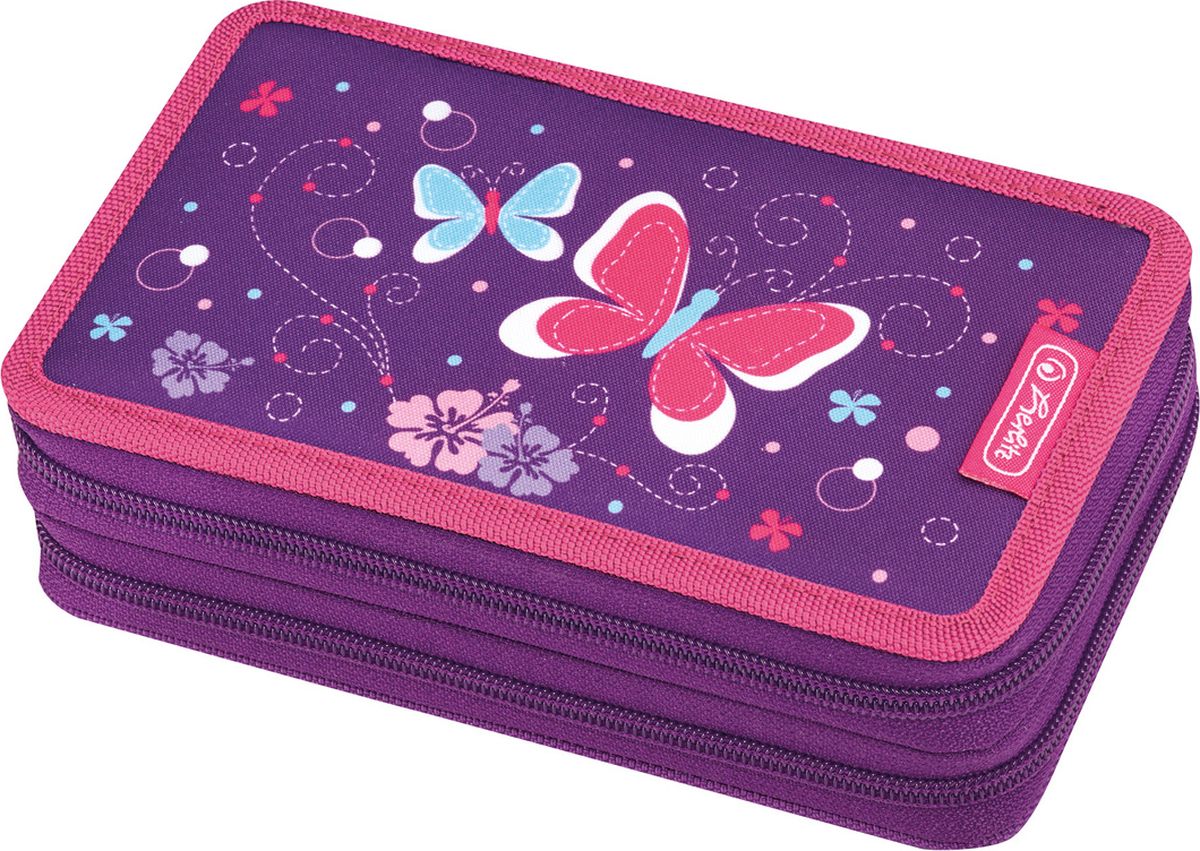 Herlitz пенал Purple Butterfly