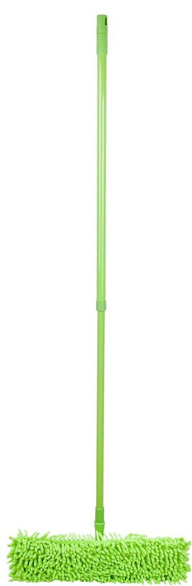 фото Швабра телескопическая "Miolla", с плоской насадкой, цвет: зеленый, длина 130 см