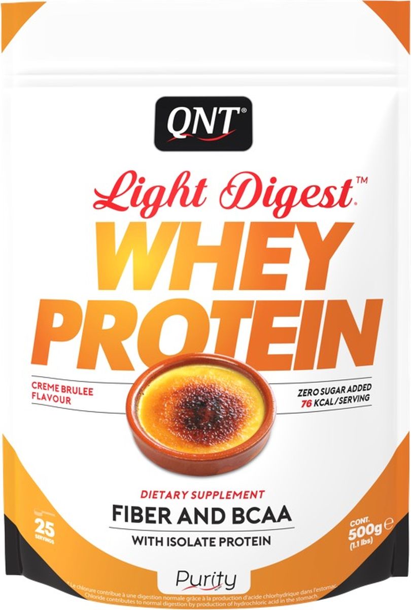 фото Протеин QNT "Light Digest Whey Protein", крем-брюле, 500 г