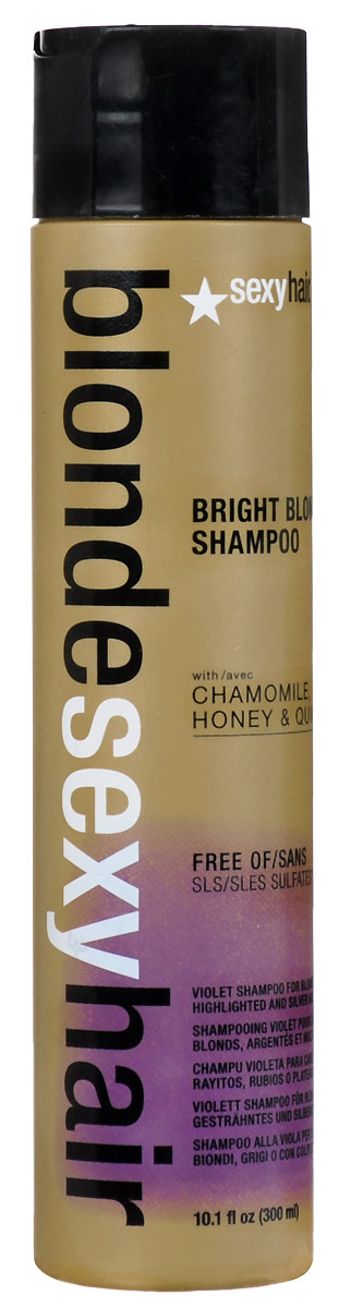 фото Sexy Hair Шампунь корректирующий "Сияющий Блонд" без сульфатов, Sulfate-free bright blonde shampoo, 300 мл Sexyhair