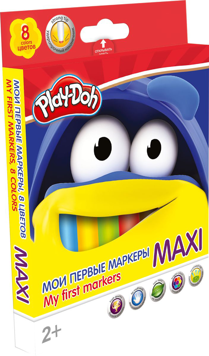 фото Play-Doh Набор фломастеров Maxi 8 цветов