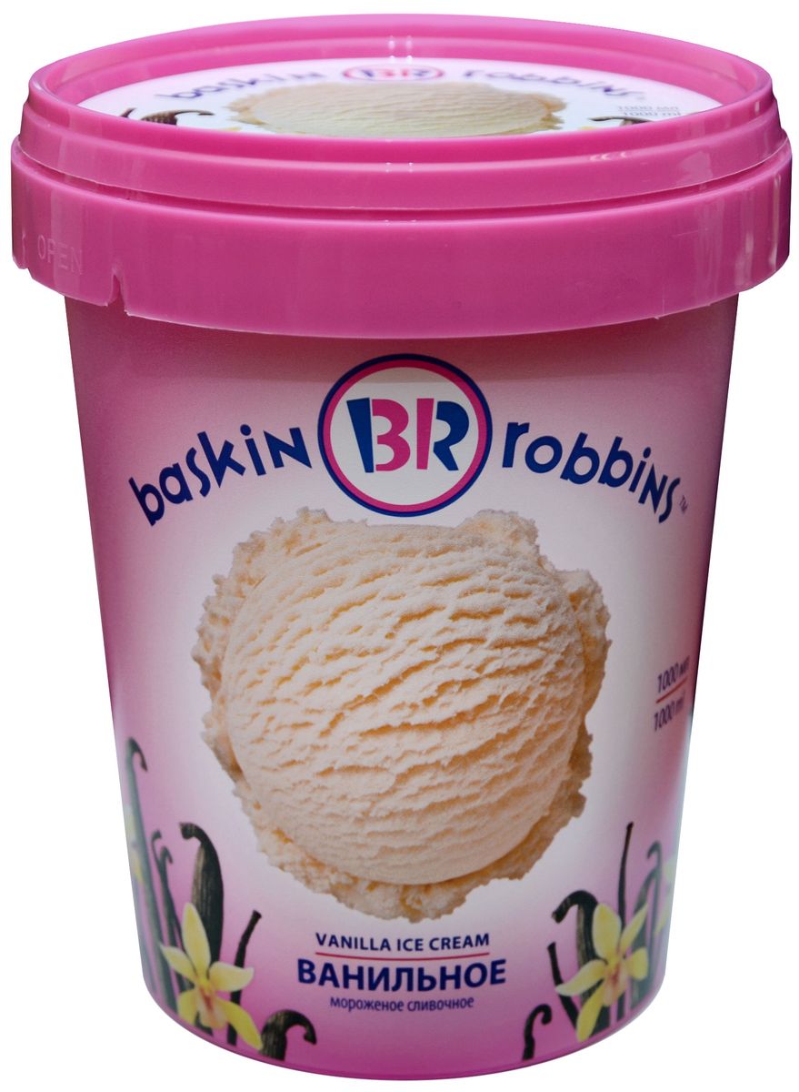 Baskin Robbins Мороженое Ванильное, 1 л