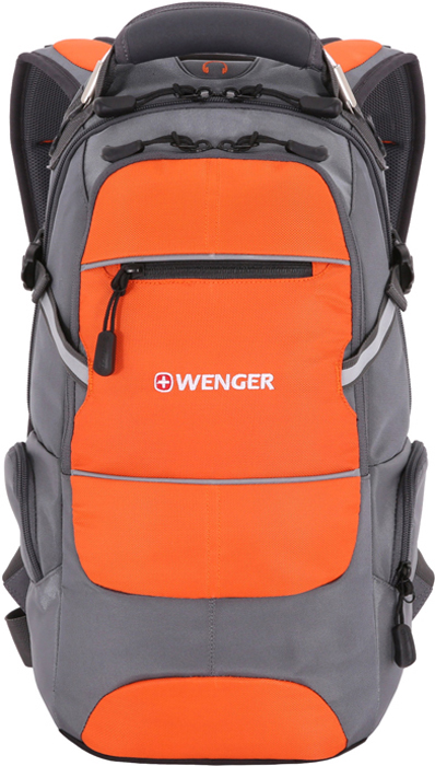 фото Рюкзак "Wenger", цвет: серый, оранжевый, серебристый, 22 л