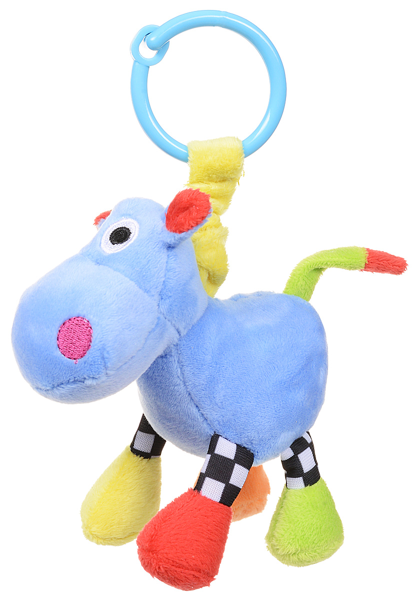Canpol Babies Игрушка подвесная с погремушкой Сумасшедшие животные Бегемот цвет синий
