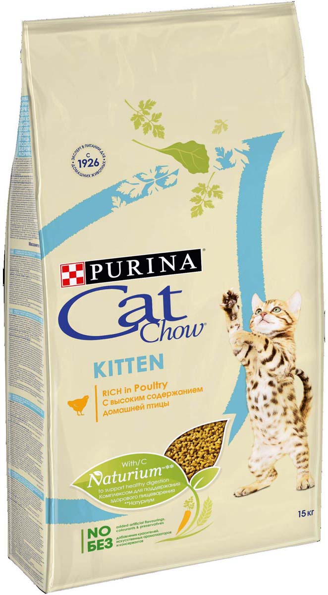фото Корм сухой для котят Cat Chow "Kitten", с курицей, 15 кг